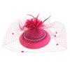 Women'S Head Flower Racing Ball Mesh Top Hat Feather Headwear Pearl Hair Accessories Fascinator Hats Tea Party Hat For Cocktail