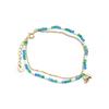 Bracelet - Dirhum - Argent 925 - Finition or 18k - Cristal Bleu Foncé - 16cm + 3cm D'extension