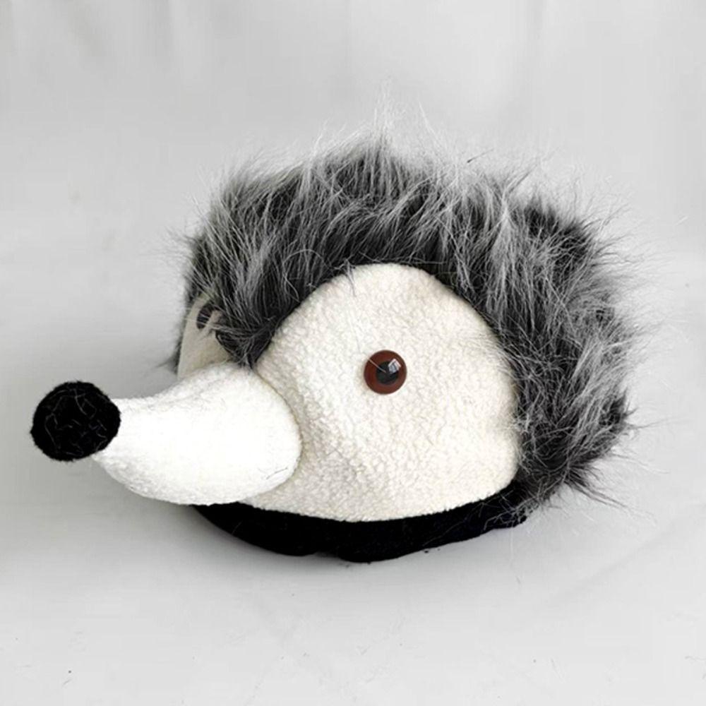 Photo Prop Dressing Up Hedgehog Hat Masquerade Unique Headgear Halloween Role Play Cute Cosplay Hat For Carnivals