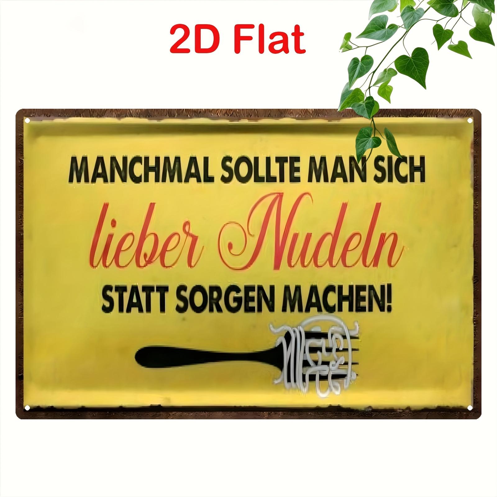 

Vintage Manchmal Sollte Man Sich Lieber Nudeln Statt Sorgen Machen Retro Metal Tin Sign Rustic Funny German Pasta Quote Wall Ar 20x30cm（7.8x11.8inch）