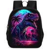 Dinosaur Rex Backpack, 15-Inch Single-Layer Student Double-Layer Large-Capacity Backpack