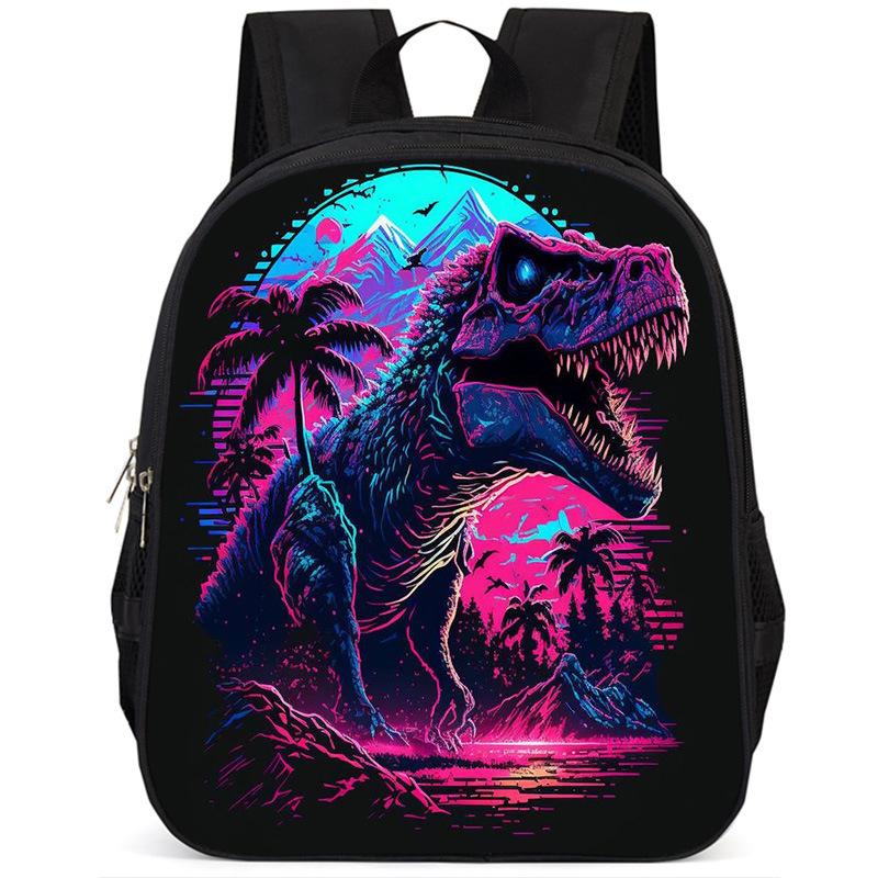 Dinosaur Rex Backpack, 15-Inch Single-Layer Student Double-Layer Large-Capacity Backpack