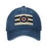 D-Day Stripes With RAF Roundel Denim Fabric Cap Casual Baseball Caps Adjustable Hat Summer Unisex Baseball Hats