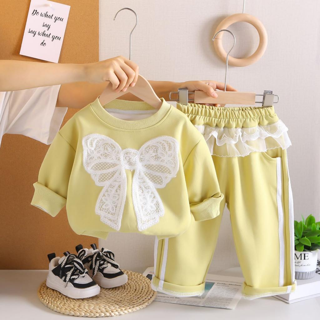 Kids Casual Long-Sleeve Set, Comfortable Daily Wear Outfits
