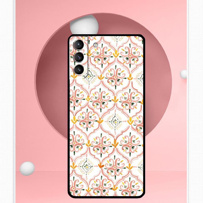 Moroccan Pattern Case For Samsung Galaxy S24 Ultra S22 Plus S20 S21 FE S8 S9 S10 Note 10 20 S23 Ultra Cover