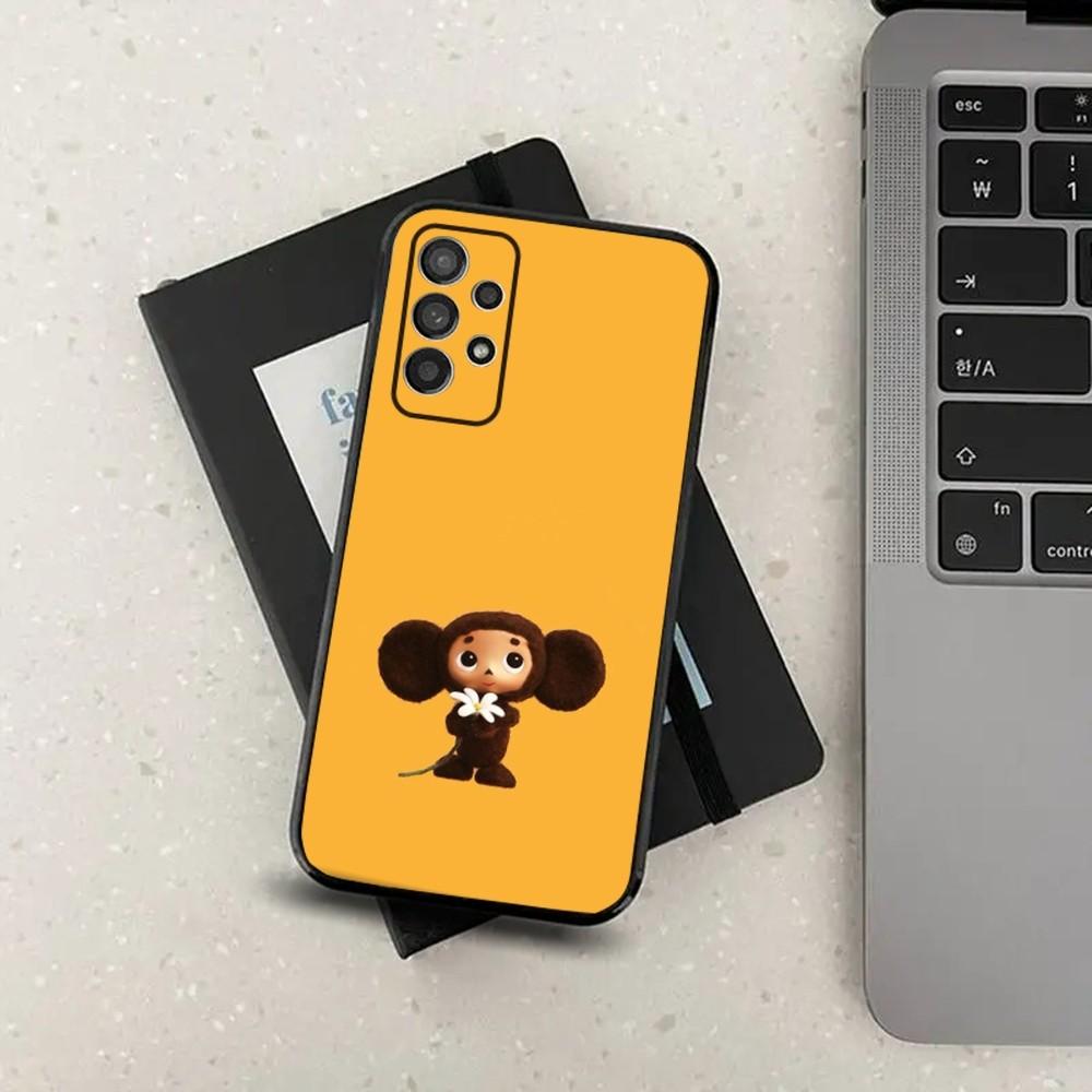 C-Cheburashka Phone Case For Samsung S24,S21,S22,S23,S30,Ultra,S20,Plus,Fe,Lite,Note,10,9,5G Black Soft Cover