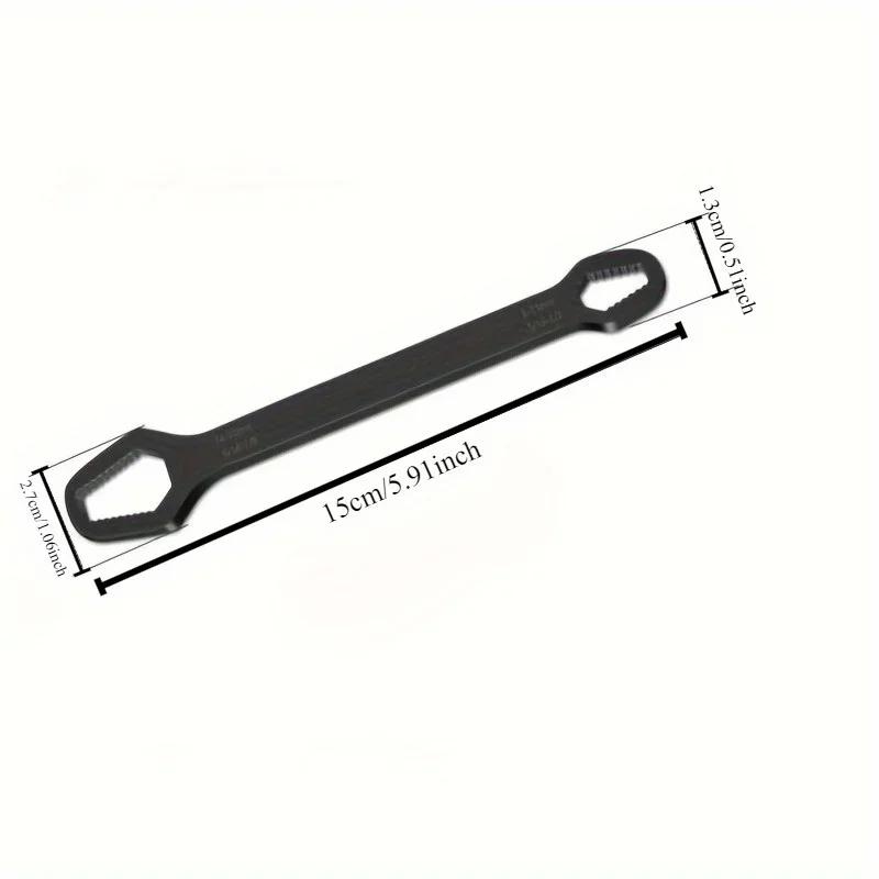 8 to 24 Black Multifunctional Double End Box Wrench Hexagon Double End Solid Wrench Screw and Nut Tool with Various Diameters