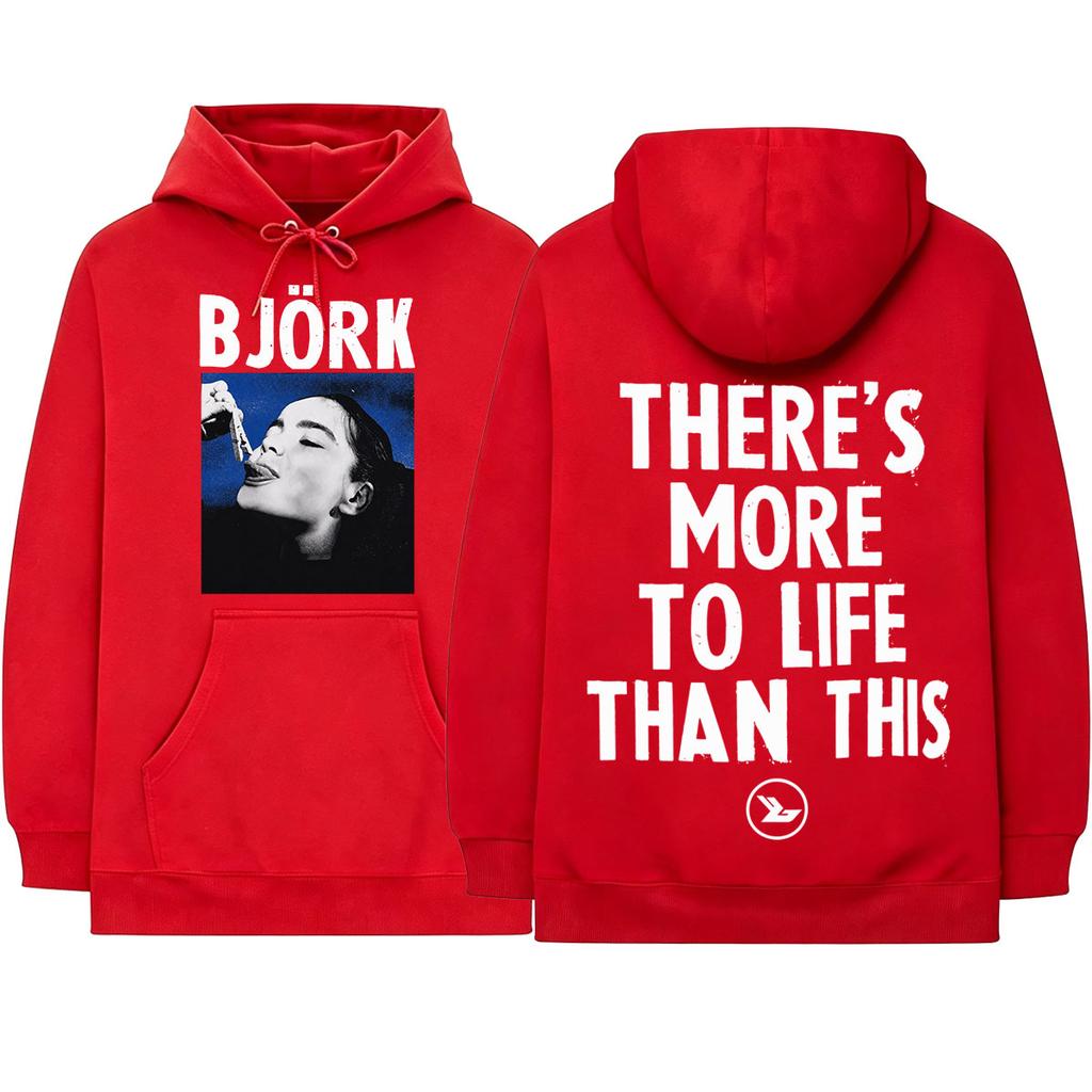 Bjork Rock Tour Concert 2026 Merch Hoodies Unisex Clothing Fashion Loose Long Sleeves Pullovers Hooded Sweatshirts Streetwear