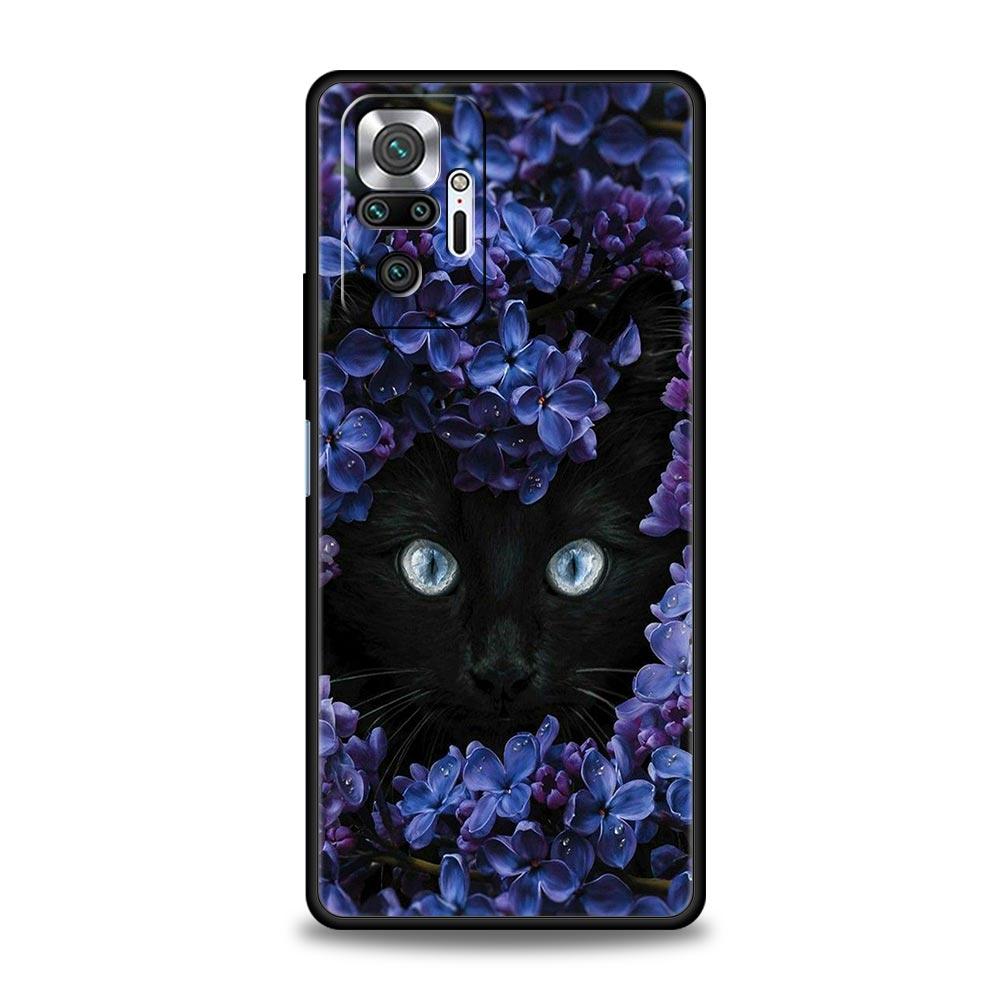 Cute Detection Cat Phone Case For Xiaomi Redmi Note 14 13 5G 10 11 12 Pro Plus 4G 14C 13C 12C 10C Black Cover