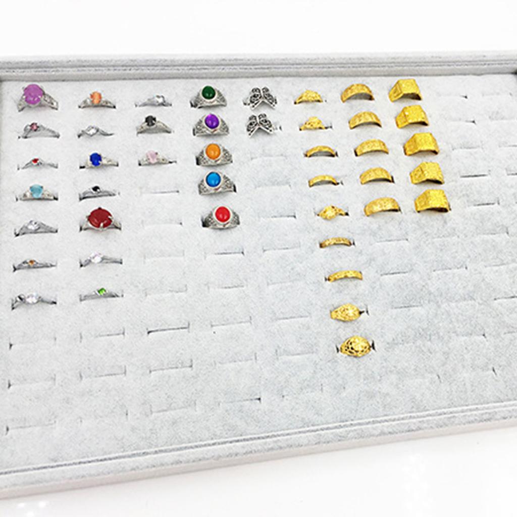 Rings Showcase Jewelry Organizer Trays Ring Storage Trays for Selling Jewelry