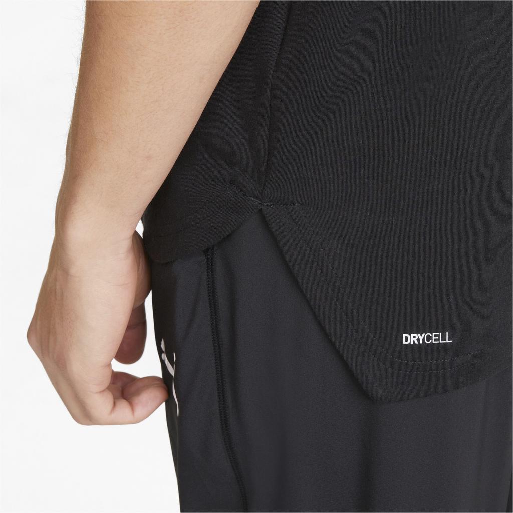 PUMA Comfortable Versatile Short Sleeve T-Shirt Men tops Black 521537-01