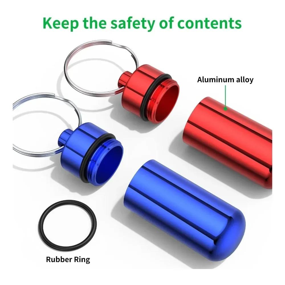 Neue Heiße Tragbare Mini Wasserdichte Aluminium Pillendosen Behälter Box Organizer Aufbewahrung Tabletten Medizin Vitamin Pillendosen Fischöle