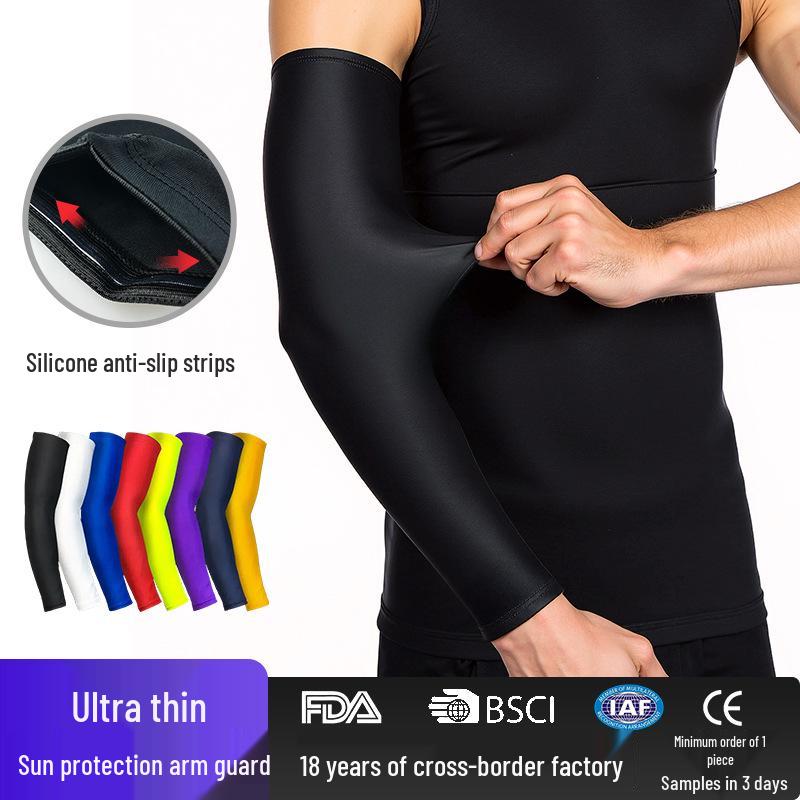 High Elasticity Sun Protection Ice Silk Arm Sleeves for Outdoor Sports