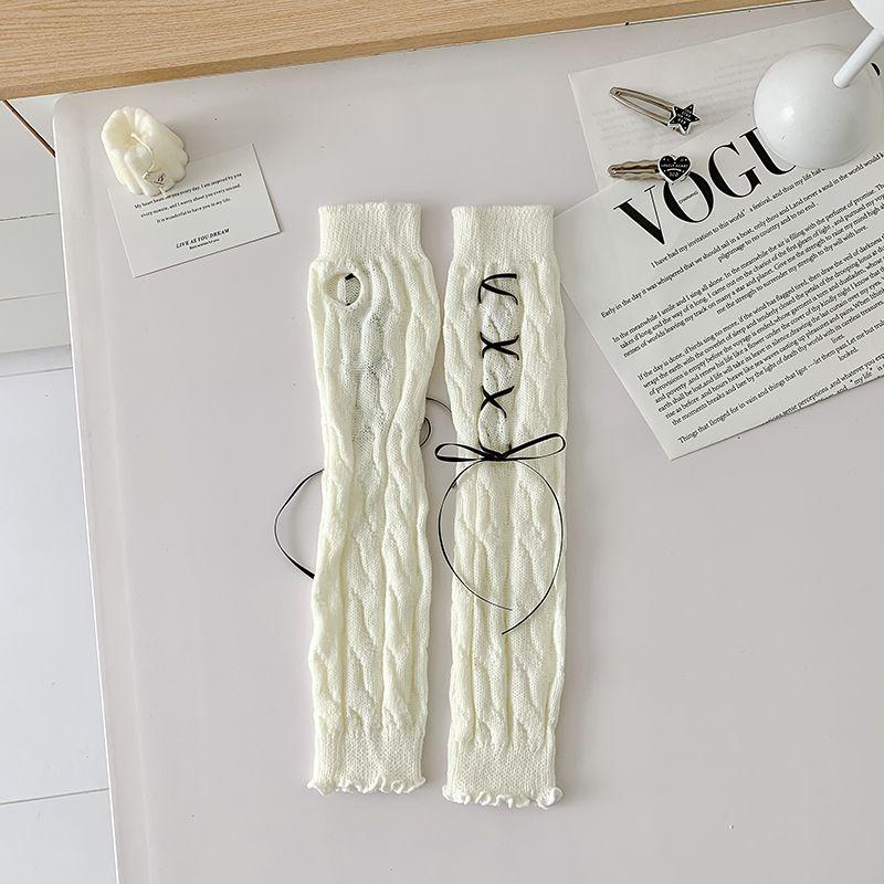 

Sweet Lolita Sexy Knitting Fingerless Gloves Straps Black gloves One size