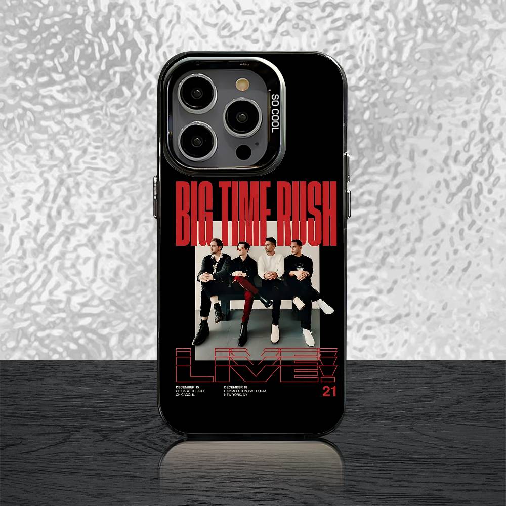 

Big T-Time R-Rush BTR Phone Case For iPhone 15,17,11,14,13,16,12,E,Max,Plus,Air,Pro,Mini Black Matte Cover iPhone12mini