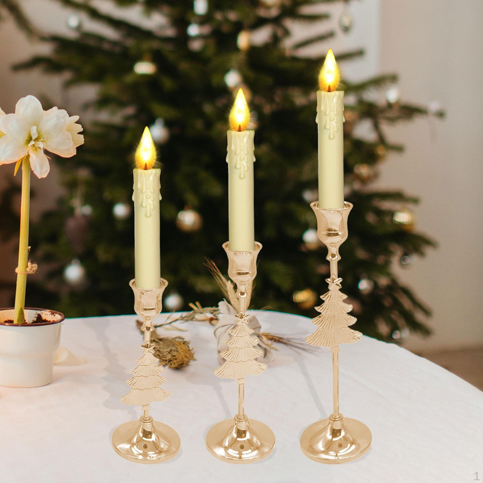 

3 Pieces Candle Holder ,Ornament ,Decorative ,Candlestick Iron Stand for Dining Housewarming Style B