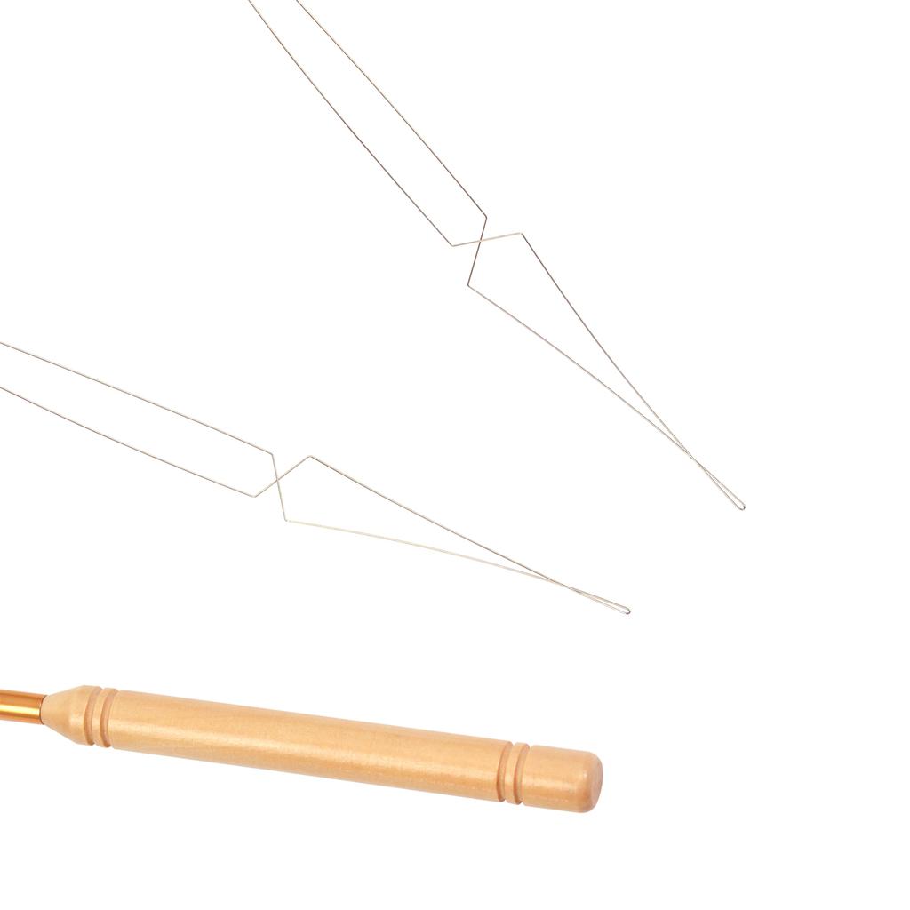 Hair Extensions Pliers Set 500 Pcs 2.5mm Micro Rings Links Beads 3-Hole I-tip Hair Pliers Loop Needle Threader