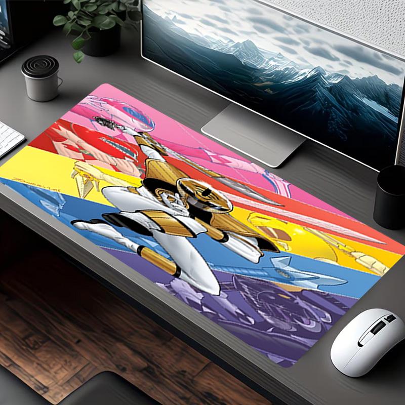 Mighty Morphin Power Rangers Print Mouse Pad, for Keyboard Pad Laptop PC Mat for Office Home Use, Desk Decor, Perfect Birthday Gift for Gamers