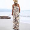 Nuevo mono floral casual de tirantes con estampado de chica picante americana de verano con tirantes ajustables