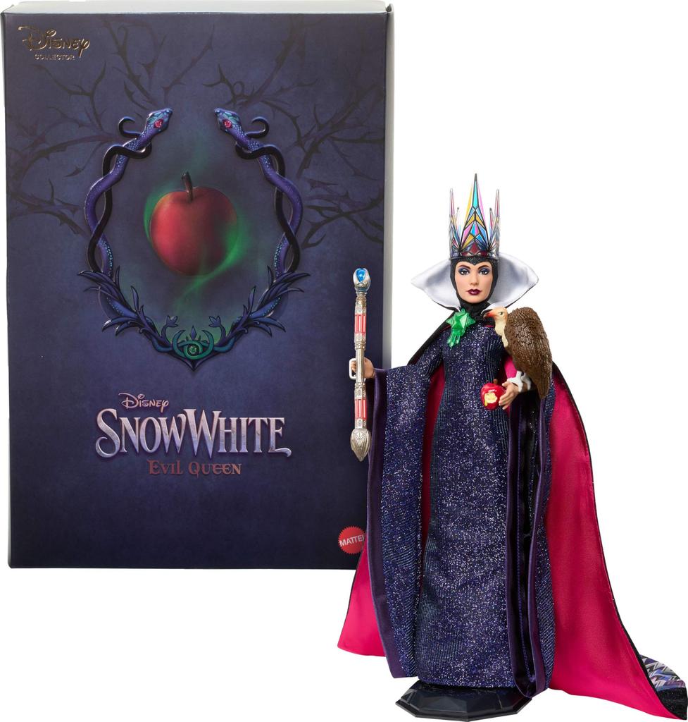 Mattel Disney Collector Evil Queen Collectible Fashion Doll Signature outfit inspired by Snow White Great gift for kids and Disney's movie.