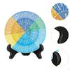 2 Pack Emotion Wheels, Learning Toy for Desk Decoration, Round Boards with Stand Desk,