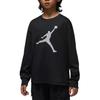 Reflective Round Neck Drop Shoulder Long Sleeve T-Shirt Kids Tops Black IU5393-010