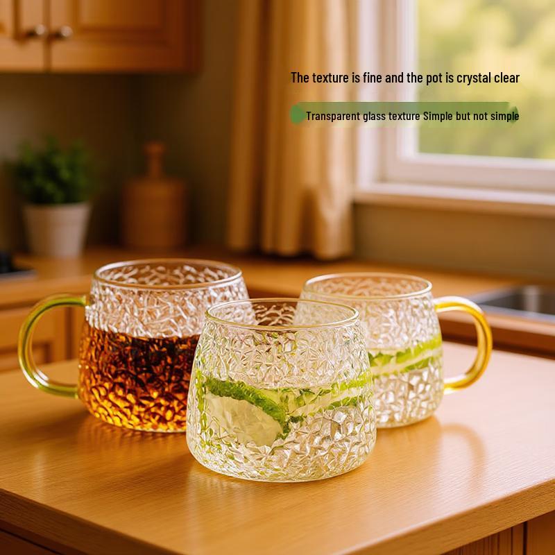 Mlecznik/Kubek do Kawy/Herbaty ze Szkła Młotkowanego