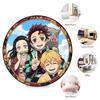 Classic Japanese-style Cartoon Demon Slayer Round Rug, Home Soft Decorative Anti-slip Yoga Mat and Chair Mat, Outdoor Floor Mat Carpet K33