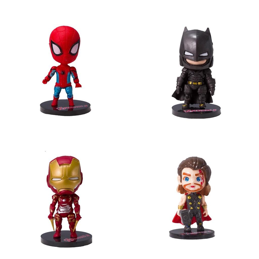 Pvc Avengers Birthday Cake Decoration Toys Featuring Iron Man And Captain America Perfect For Kids' Parties