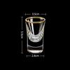 6pcs Gold Foil Color Spirits Cups Household Creative Small Wine Cup Glass Gilt Edged Cup Wine Dispenser Baijiu Cup Wholesale Cup