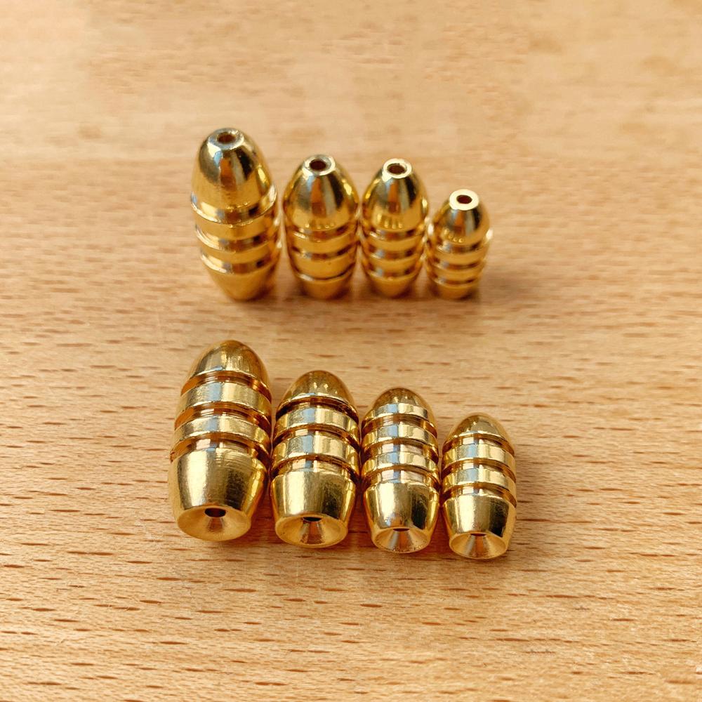 20pcs/lot Bullet Copper Fishing Sinkers for Soft Lure Bait Line Additional Weight Sinkers Fly Tying Accessories 1.8g 3.5g 7g 10g