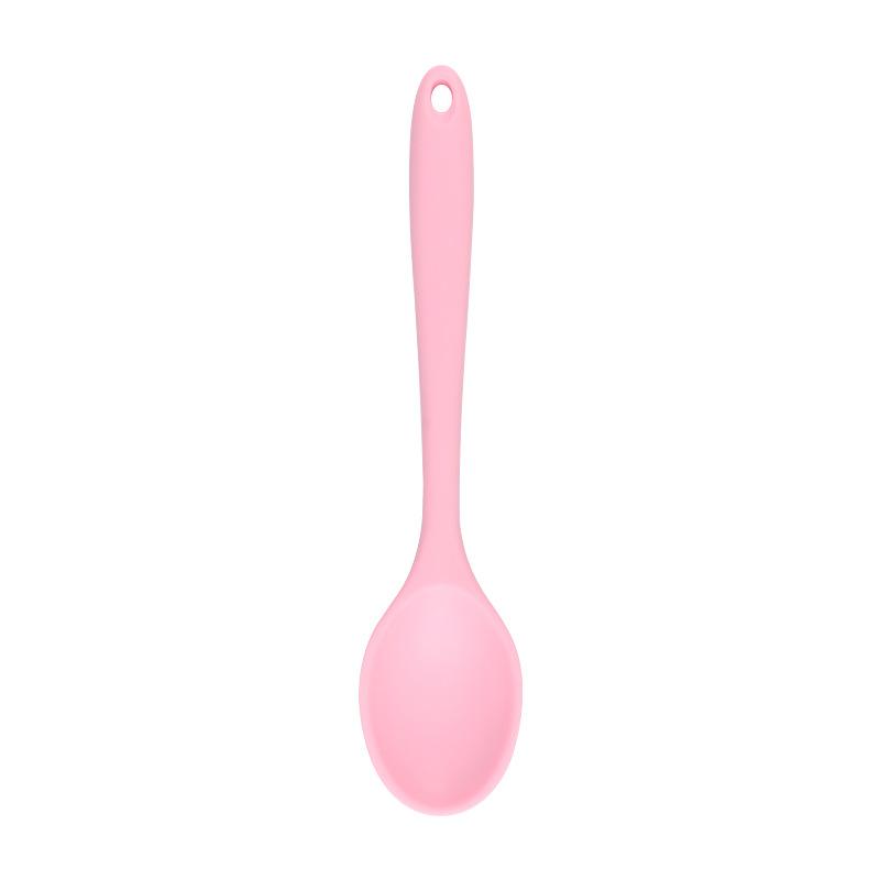 Small Multicolored Silicone Spoons Silicone Serving Stirring Spoon for Kitchen Nonstick Cooking Baking Stirring Mixing Tools