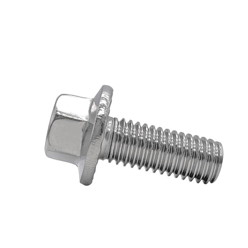 UNC 1/4-20 5/16-18 3/8-16 304 Edelstahl Sechskantkopf mit gerändeltem Flansch Kappe Schraube Sechskant Unterlegscheibenkopf Schraube