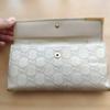 Used GUCCI Gucci GG Long Wallet Leather GD Hardware Guccissima White