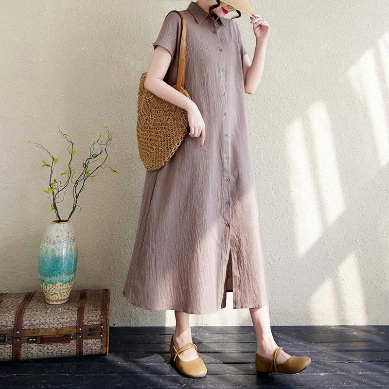 

Нежное и женственное платье с галстуком-лацканом и приталенной талией M кофейный