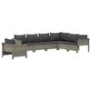 VidaXL Salon de jardin 7 pcs avec coussins Gris Résine tressée 3187286