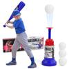 Children Baseball Toy Set Adjustable Automatic Pitching Baseball Outdoor Backyard Toy Sports for Parent-Child Interactive Play
