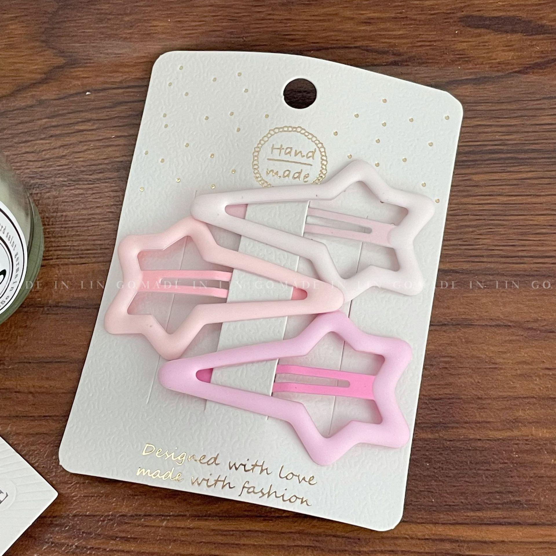 

Розовые заколки-звездочки для детей - Детские заколки-невидимки для челки и боковой пряди