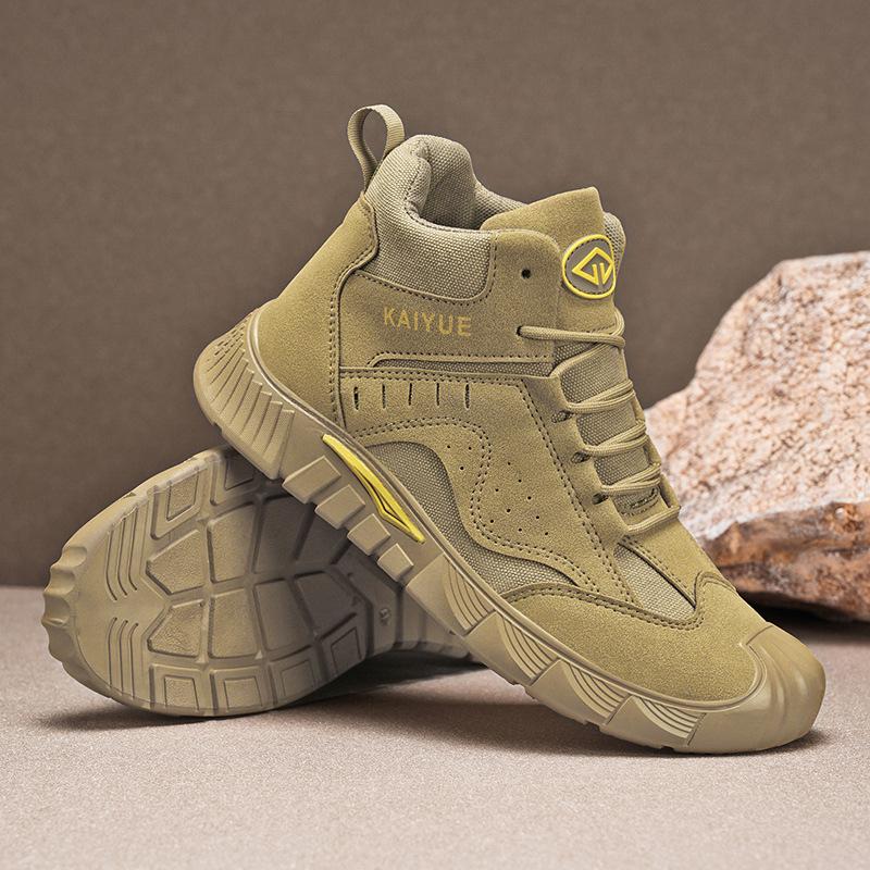 

Labor insurance men s shoes 2025 autumn new thick-soled wear-resistant outdoor shoes trendy fashion casual high-top Martin tooling boots 39