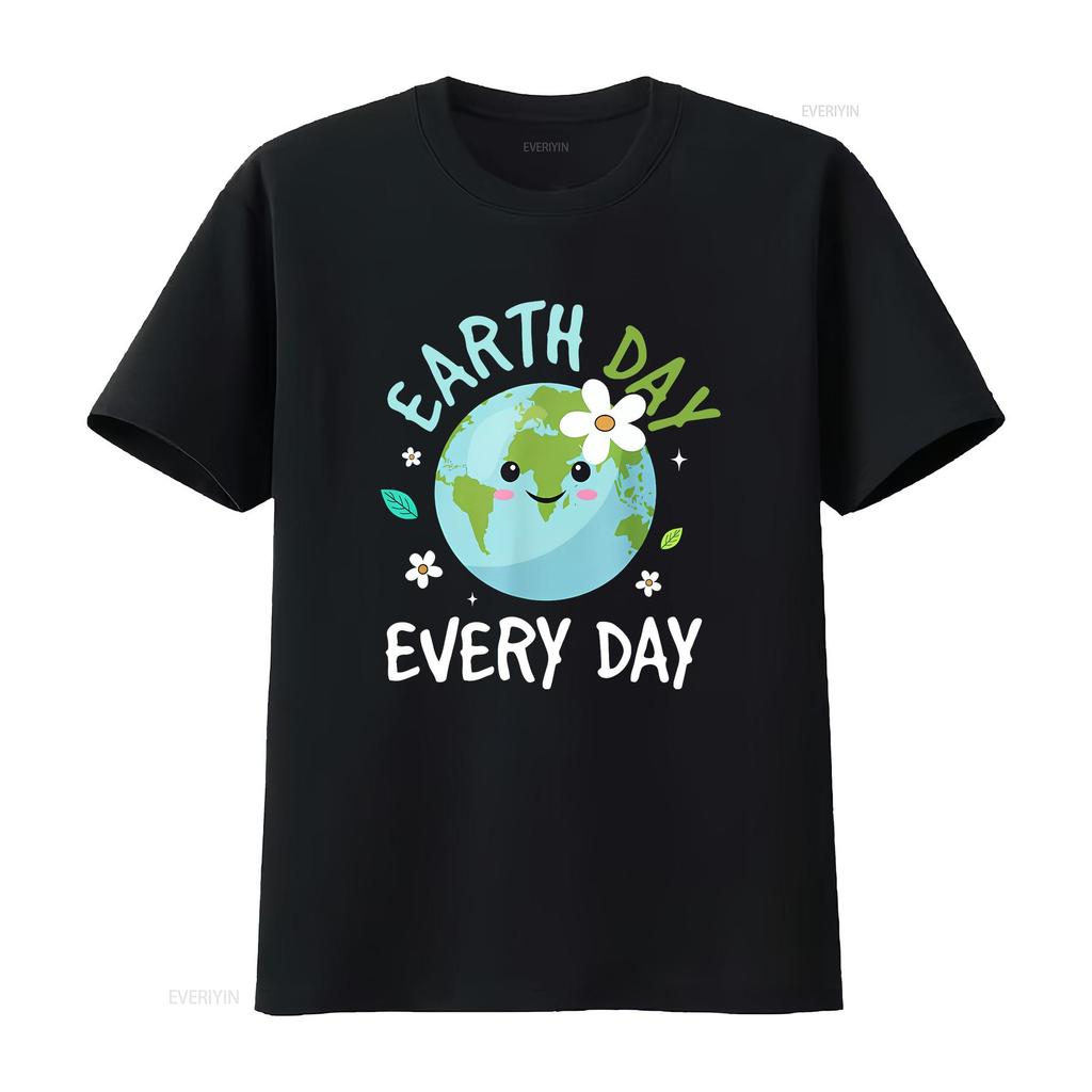 Earth Day Jeden Tag T-Shirt Kinder Umwelt vintage gewaschen leicht Unisex Mode Oberteil für den täglichen Gebrauch Designer Kleidung