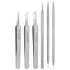 Blackhead Remover & Acne Extractor Tool Set with Tweezers