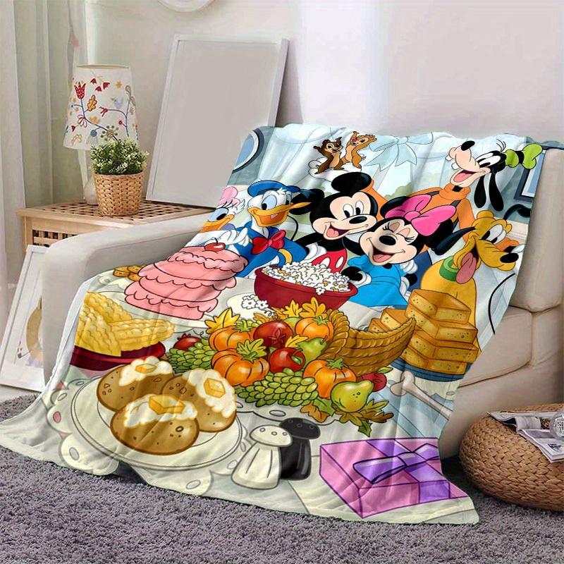 1pc, Disney Friends Gather for a Festive Feast: Perfect Home Decor with Cozy Throw Blankets! Ideal as Gifts, Flannel Blankets, Bedroom, Living Room