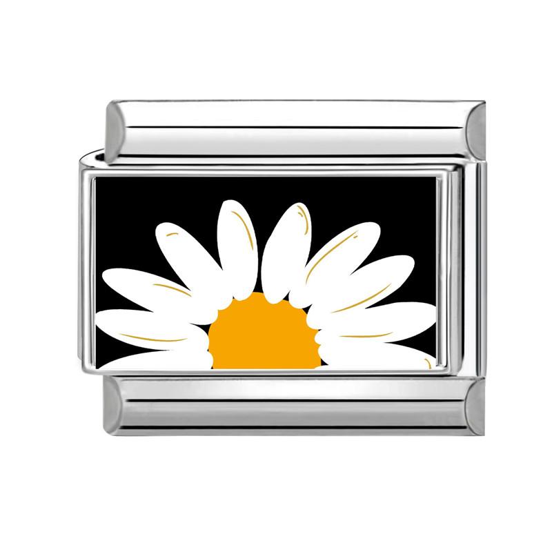 Neue Black Series NO.8 Ballaugen Blume Katze Italienische Glieder Anhänger Passend für 9mm Edelstahl Geschenk Modulares Armband Schmuckherstellung