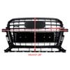 Black SQ5 Style Honeycomb Mesh Sport Hex Grill Fit Q5 8R 2013-2017