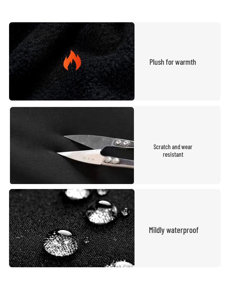 Men's Fleece-Lined Windproof Waterproof Softshell Ski Pants for Autumn and Winter