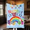 Number Blocks Plush Blanket Soft Comfortable All Seasons Perfect Gift Couch Office Nap Outdoor Travel Blanket