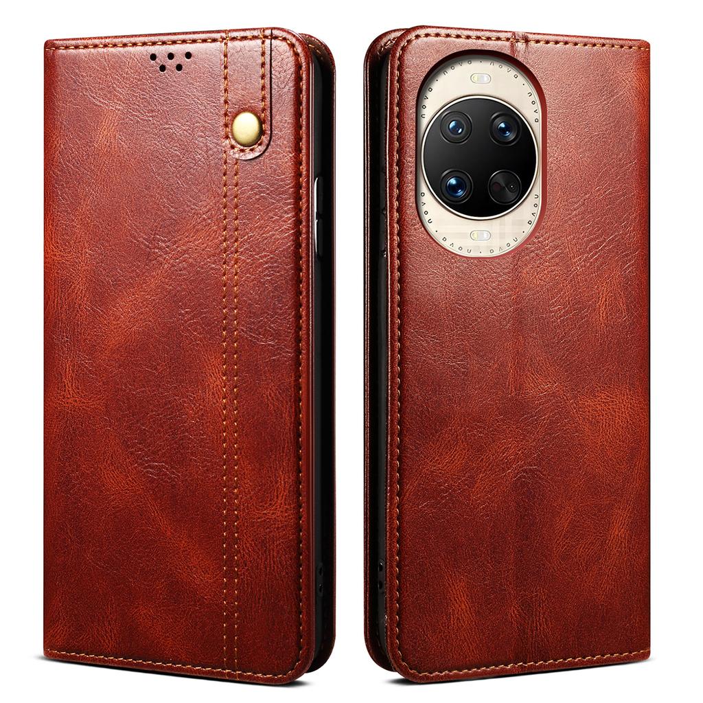 Für Huawei nova 14 Ultra 5G Hülle Crazy Horse Textur Wachsleder Brieftasche Ständer Handyhülle