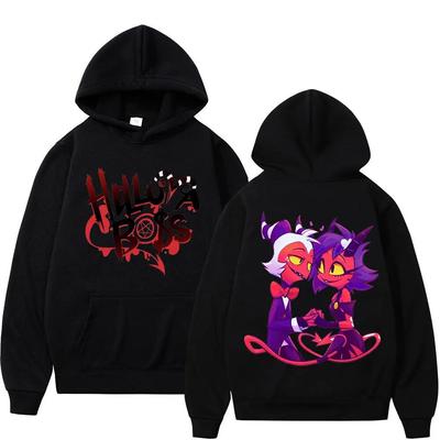 Sweatshirts Street Trend Casual Übergroße PulloverAmerican Anime Helluva Boss Print Hoodie Unisex Damenmode Cartoon Kapuze Unisex