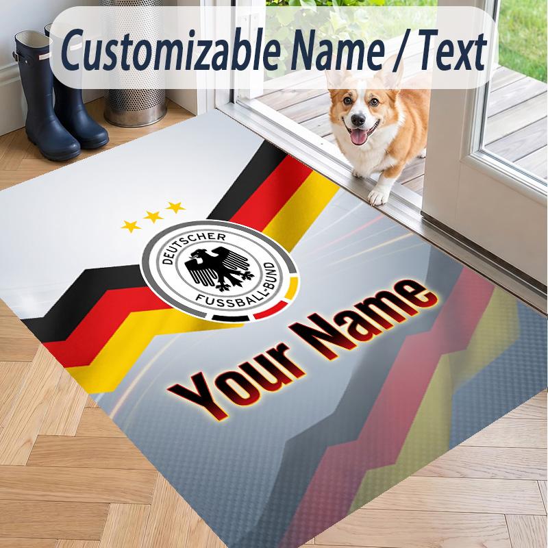 Custom Text Printed Rug Germany national football team Non Slip Floor Carpet For Home Room Decor