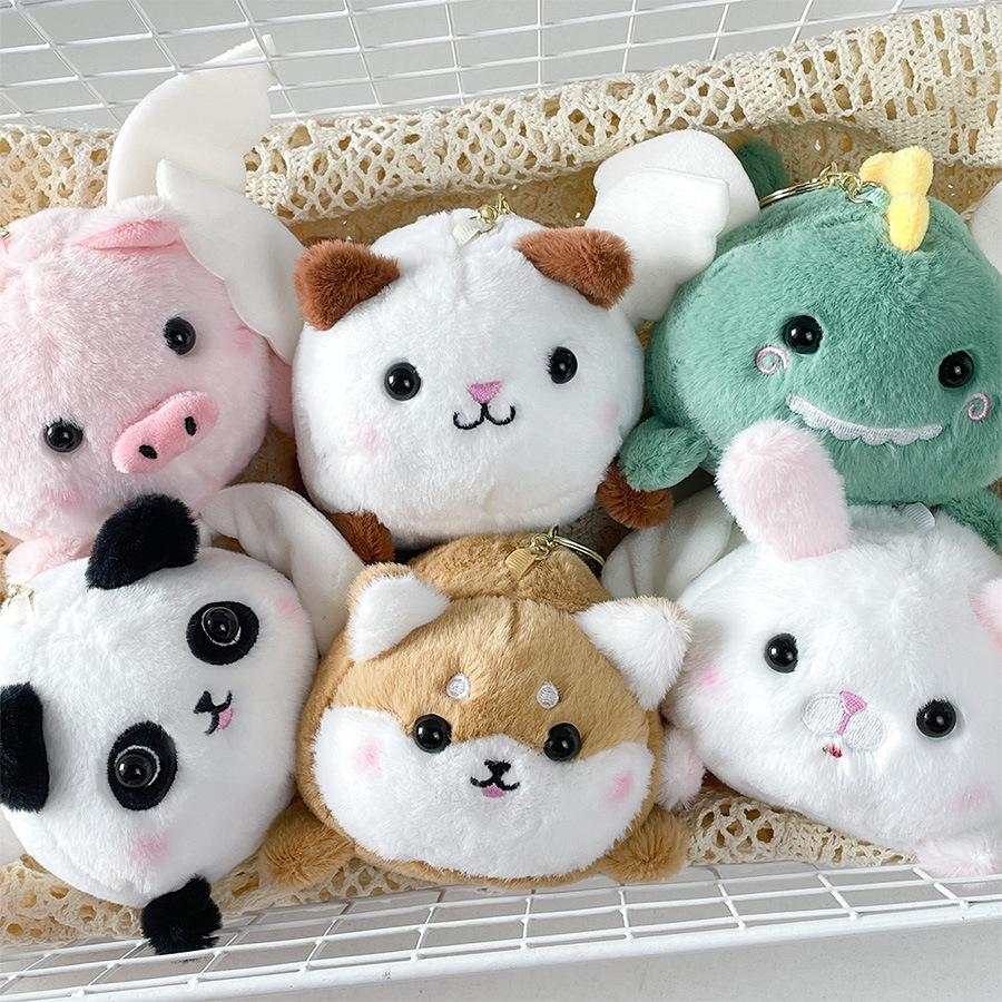 Niedliches Seil Schwanzwedeln Niedliches Haustier Tier Plüschpuppe Kreative Flügel Engel Fliegendes Schwein Puppe Geschenk